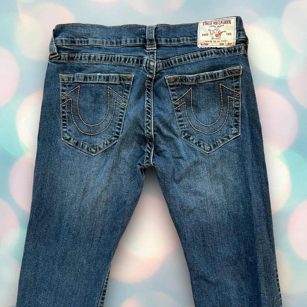 True Religion Men’s Ricky Relaxed Straight Denim Jeans Size 34” - Picture 3 of 6